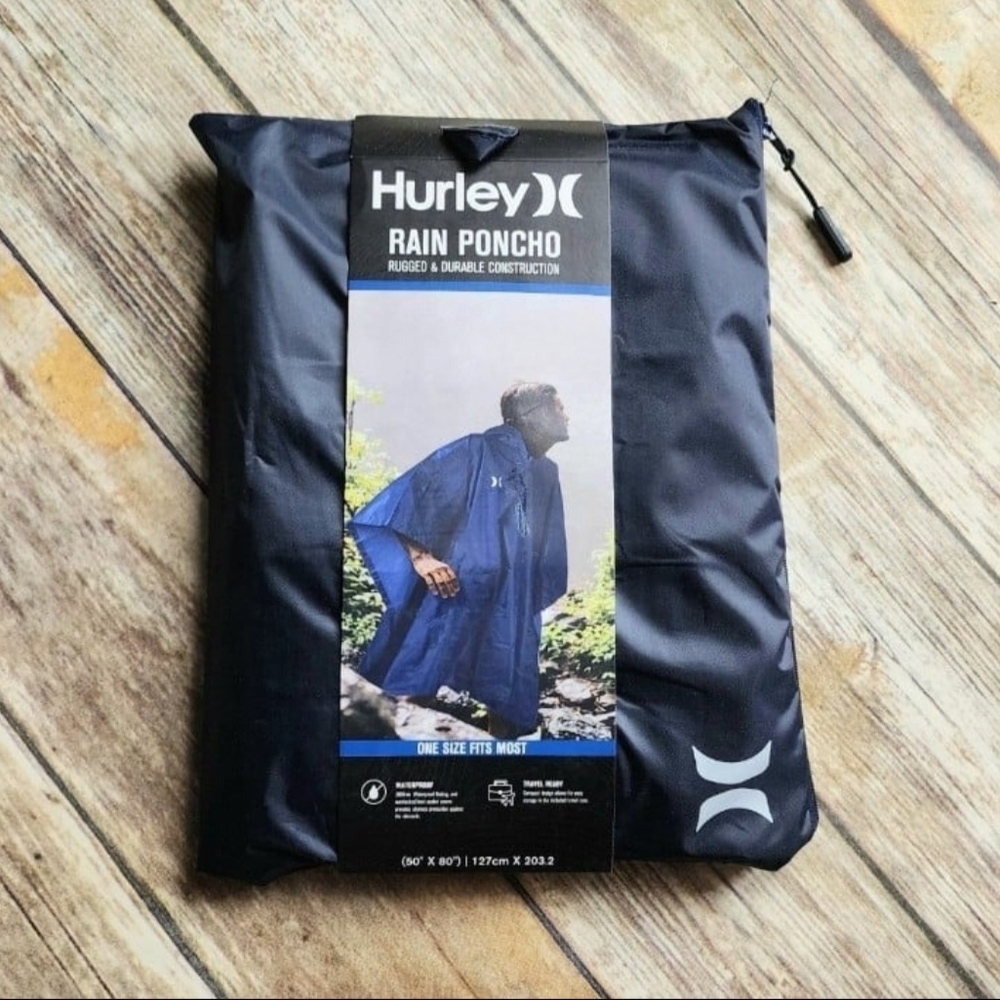 Hurley Rain Poncho Rugged and Double Construction  One Size